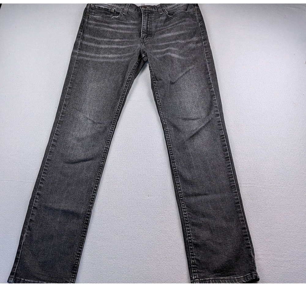 Levis 511 Slim Fit Jeans Mens 34x34 Faded Black Stretch Denim 04511-3096